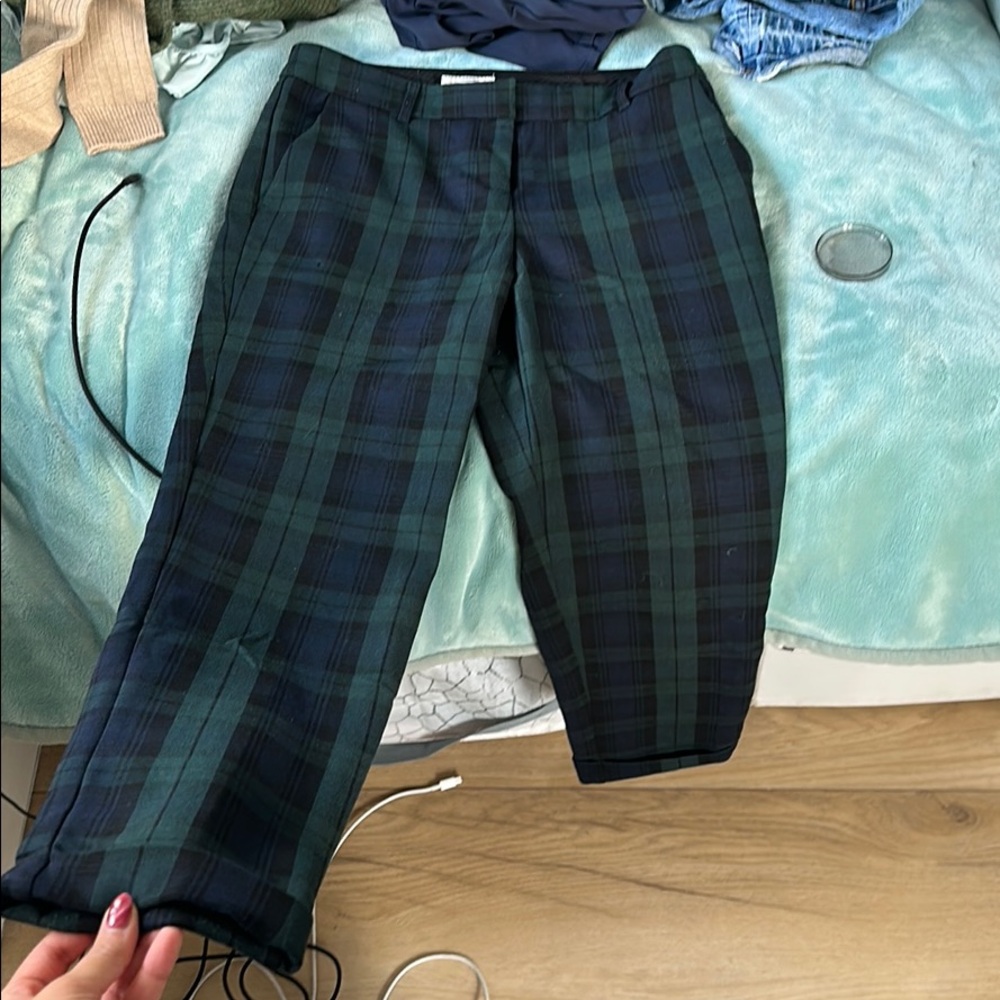 Plaid Trouser Pants